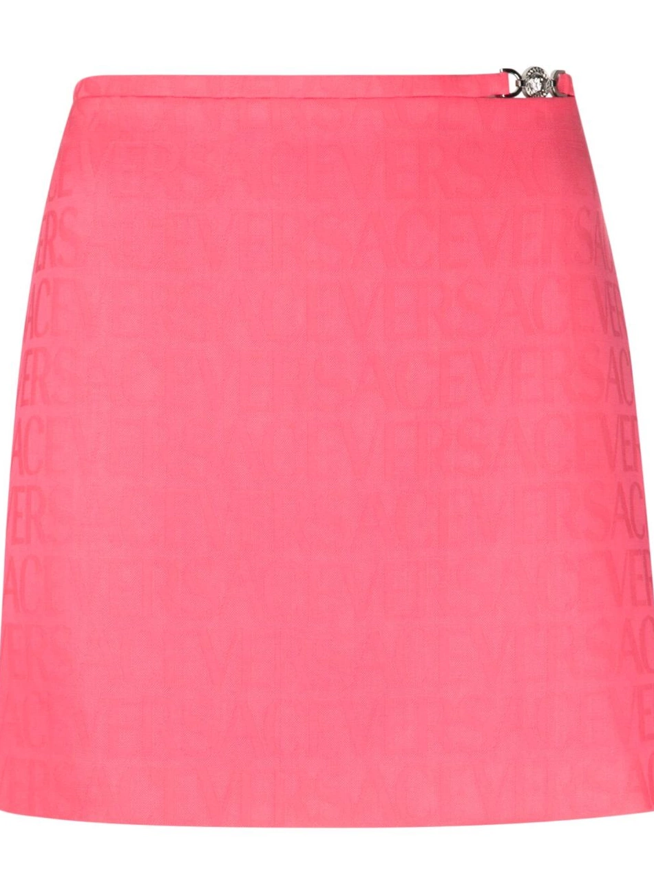 Affordable wool Women virgin Versace Medusa Head-motif skirt 0707